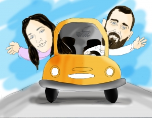 Arabada Sevgili Karikatürleri 