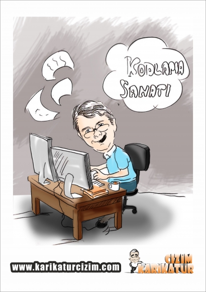 çalışma aşkı karikatür çizim 