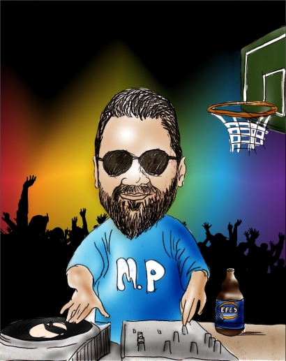 dj karikatür çizim